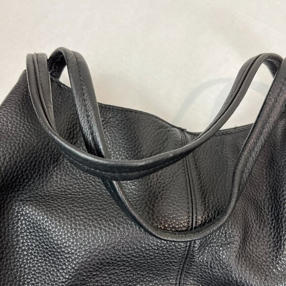 Women's Black pebbled leather Vince Camuto Shoulder Tote - Picture 4 of 12